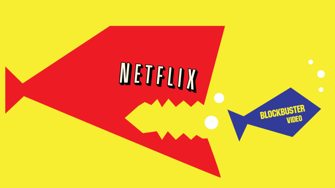 servicio de streaming netflix consumiendo a su competencia, que en realidad nunca lo fue.